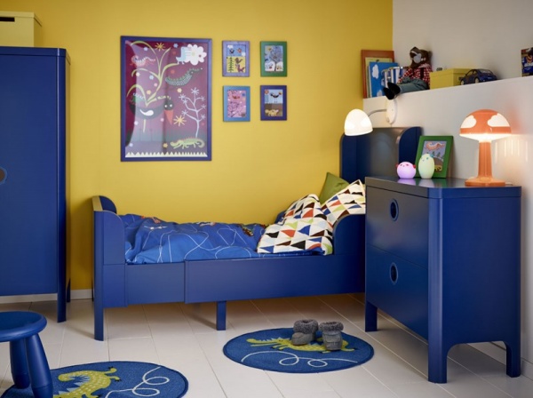 الوان غرف الاطفال الاصفر مع الازرق